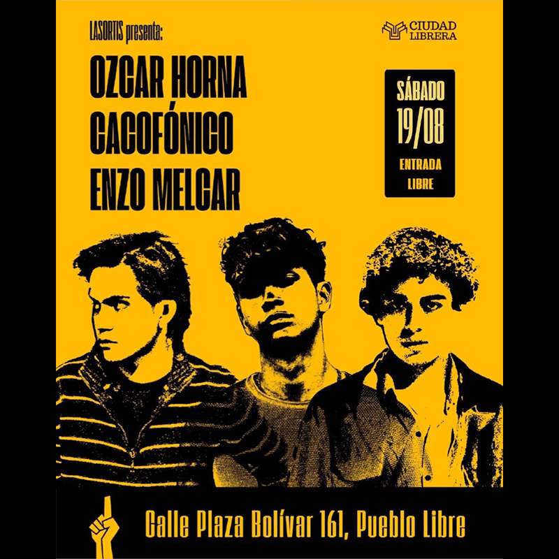 Ozcar Horna, Cacofónico y Renzo Melgar en concierto