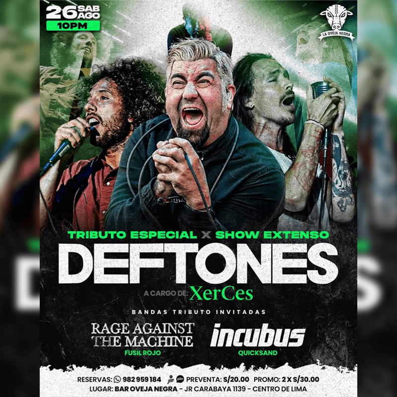 Tributo a Deftones con la banda Xerces