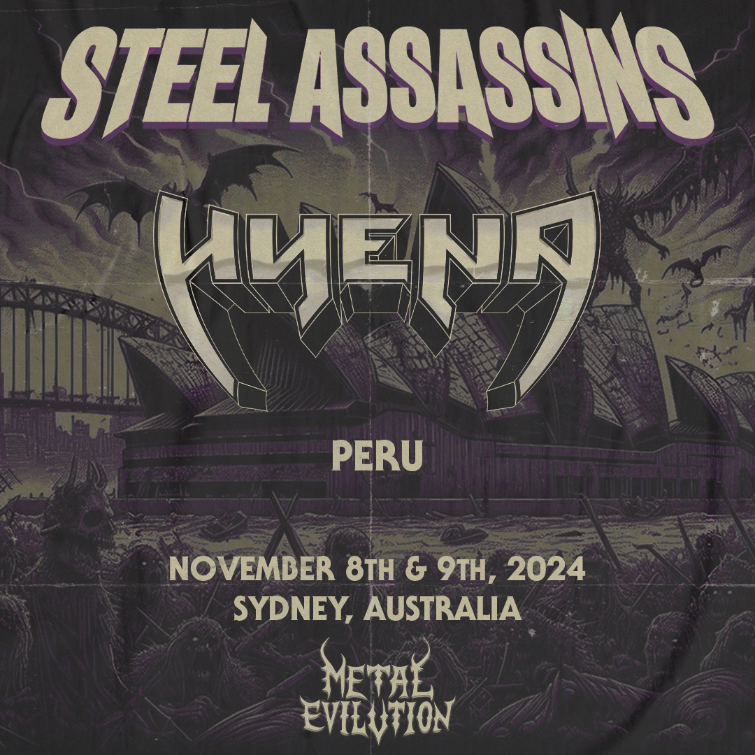 Hyena, la banda de heavy metal de Cajamarca, anuncia gira por Australia en 2024, incluyendo el festival Steel Assassins en Sydney.