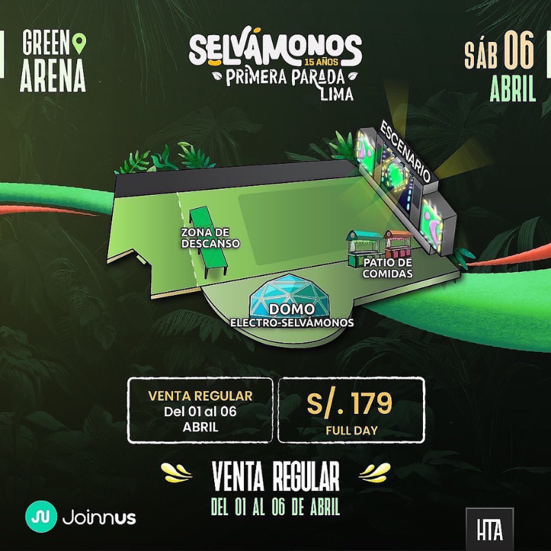 ¡Sé parte de Selvámonos: Primera Parada en Lima! Conoce el lineup oficial, los precios de las entradas y cómo sumarte a esta experiencia.