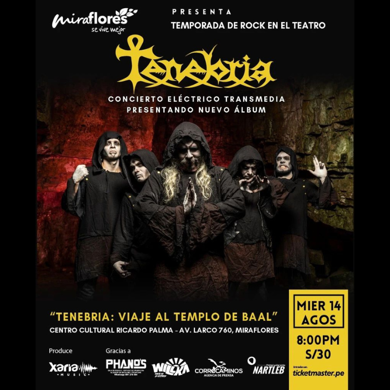 TENEBRIA presenta nuevo álbum con show teatral
