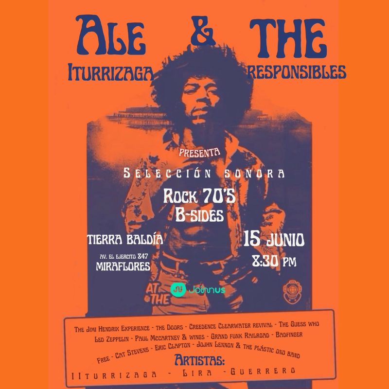Ale Iturrizaga & The Responsibles presentan "Selección Sonora Rock: 70's B-Sides" en Tierra Baldía