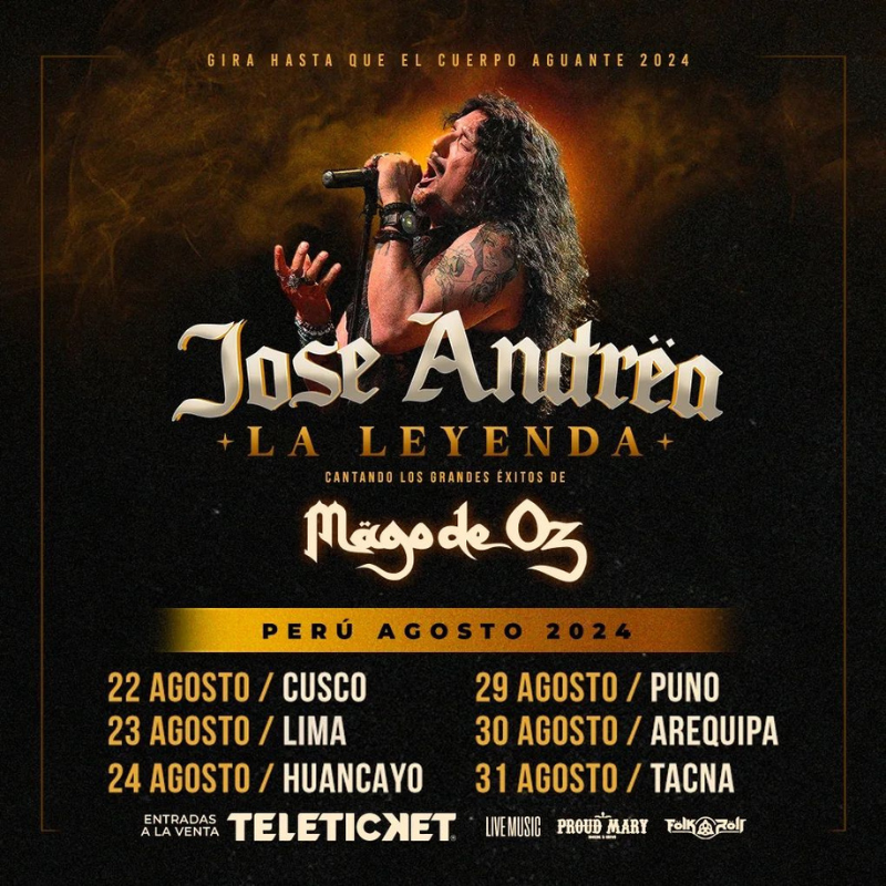 Jose Andrëa, la voz original de Mago de Oz, llega a Perú