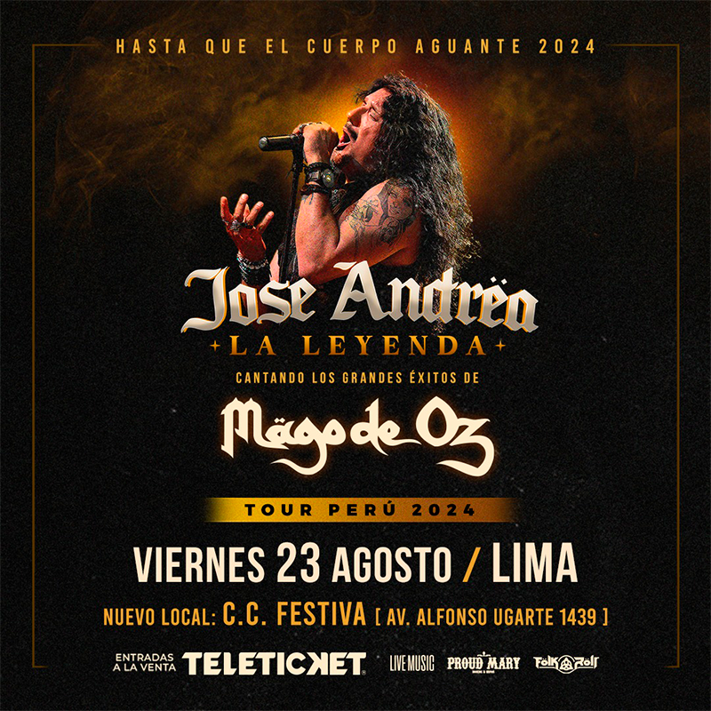 José Andrëa en Lima 2024 cantando los grandes éxitos de Magö de Oz