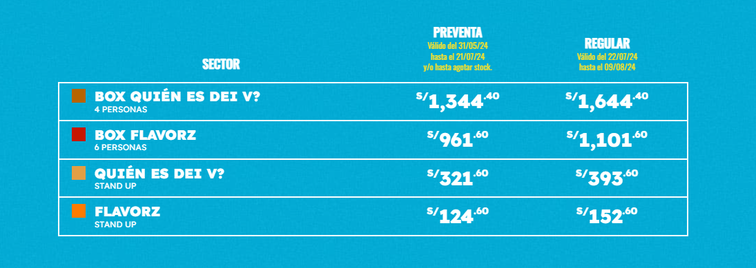 Entradas y precios para el concierto de Dei V en Lima 2024. Imagen: Teleticket.