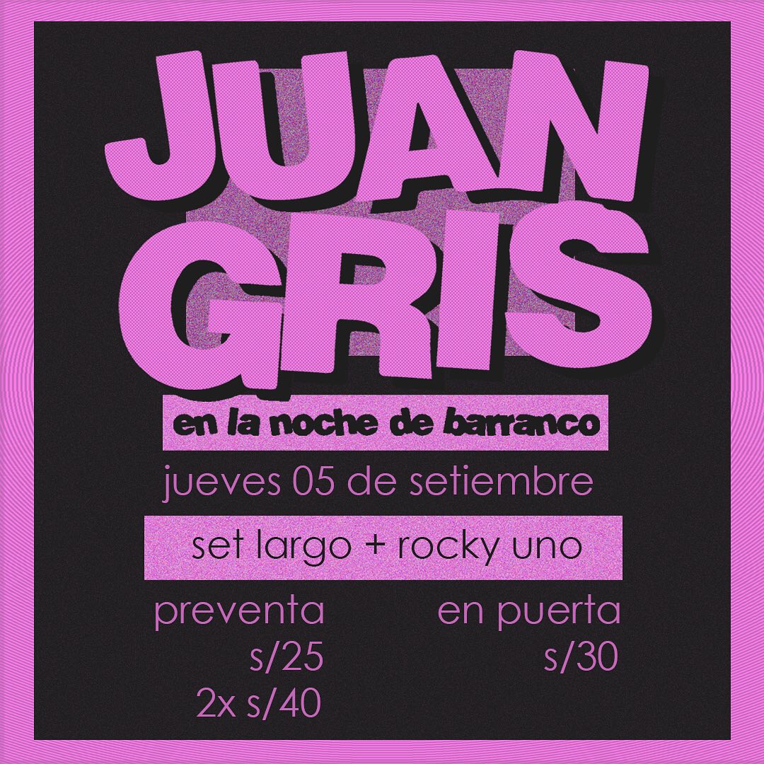 Juan Gris en  concierto Íntimo