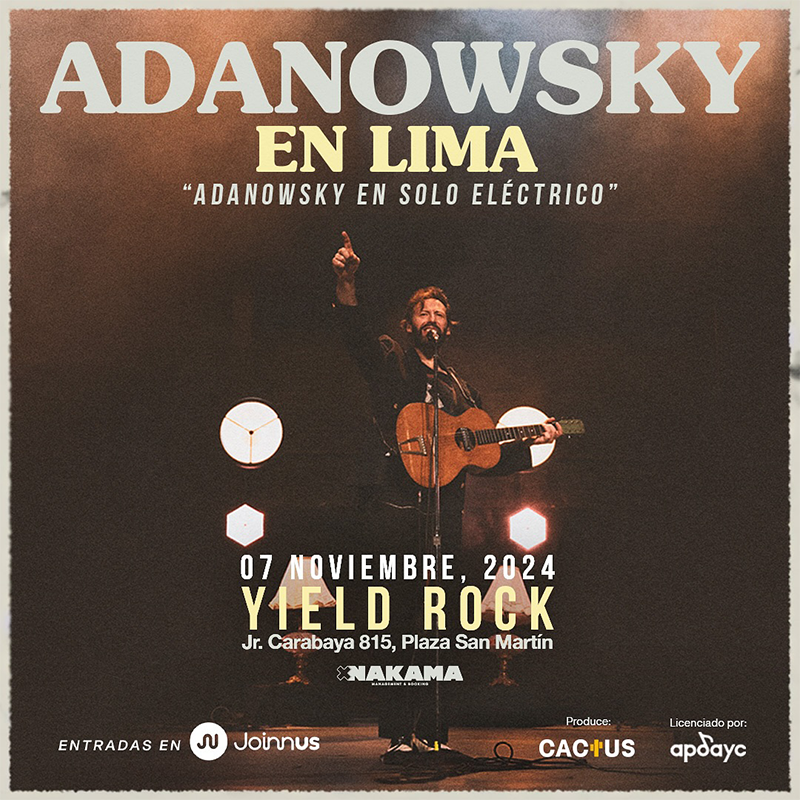Adanowsky en Lima 2024: "Adanowsky en Solo Eléctrico"