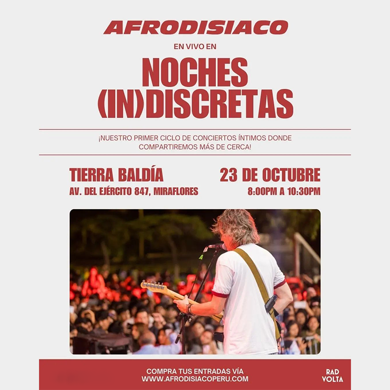 Afrodisiaco presenta Noches (In)discretas