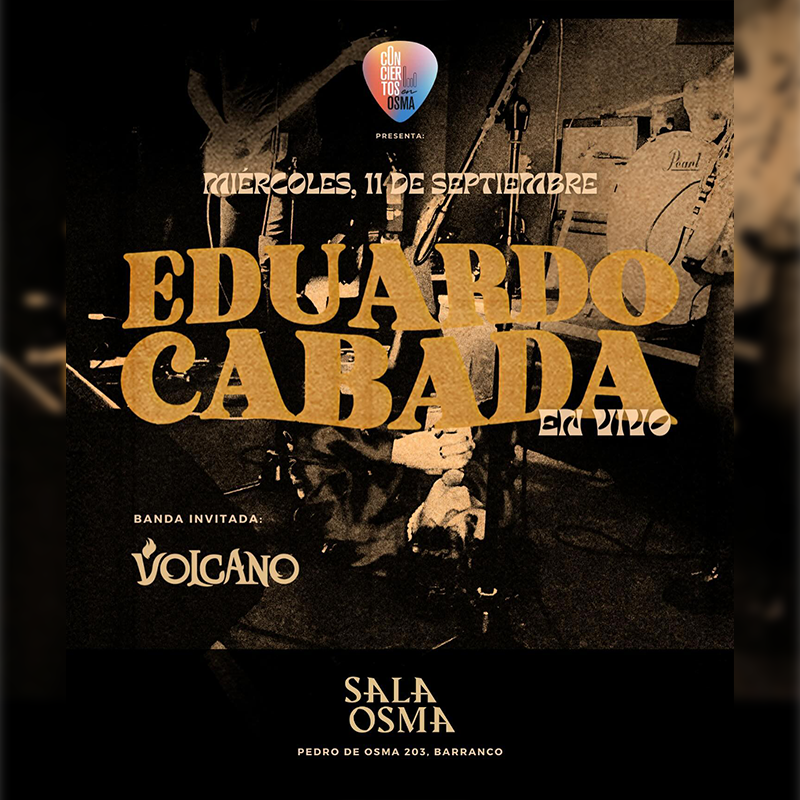 Eduardo Cabada en concierto: Un evento imperdible en Barranco