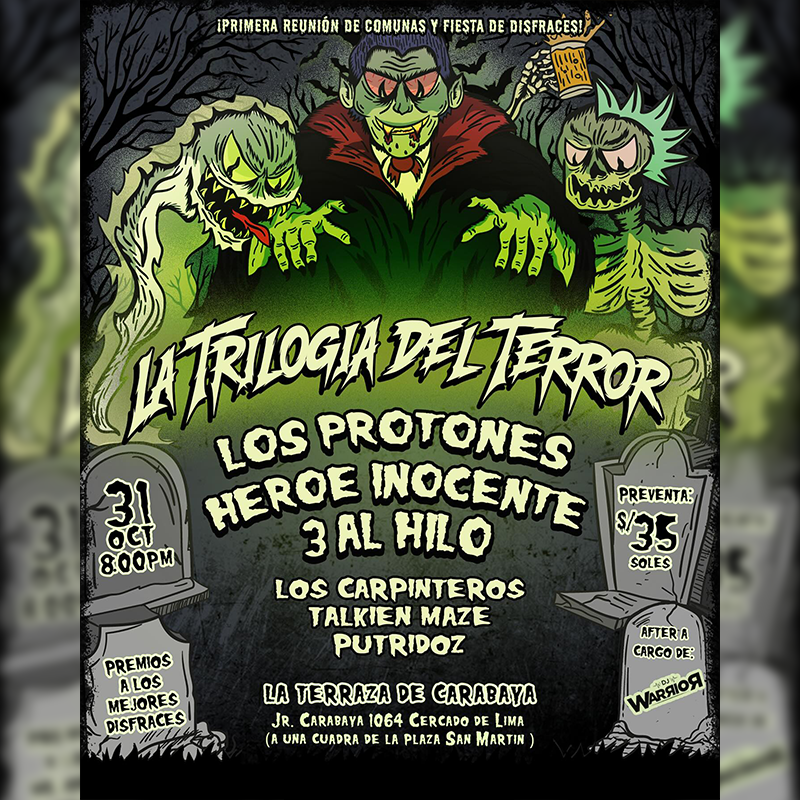 La Trilogía del Terror: Concierto de Halloween con Rock Peruano