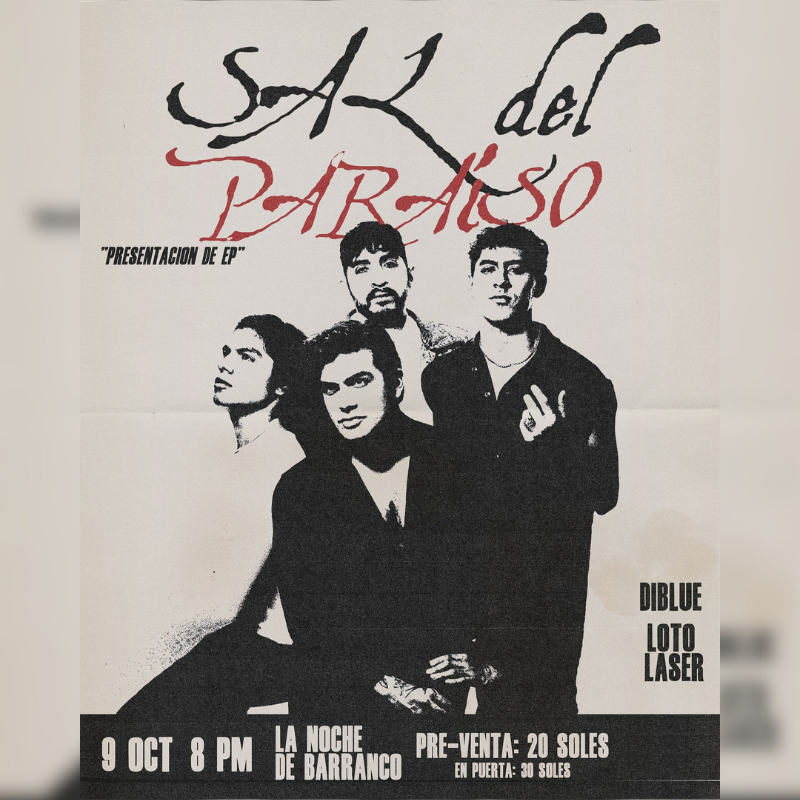 Sal del Paraíso en Concierto: Presentación de EP "Sexo en la Ciudad"
