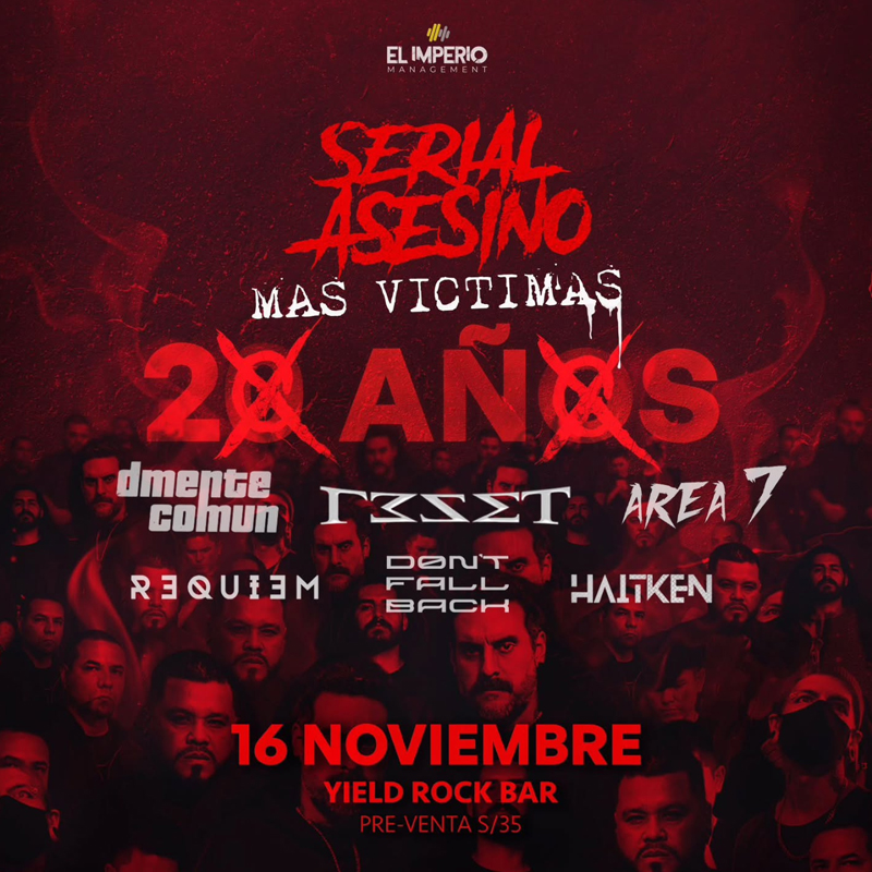 Serial Asesino en Concierto: Celebrando 20 Años de Más Víctimas
