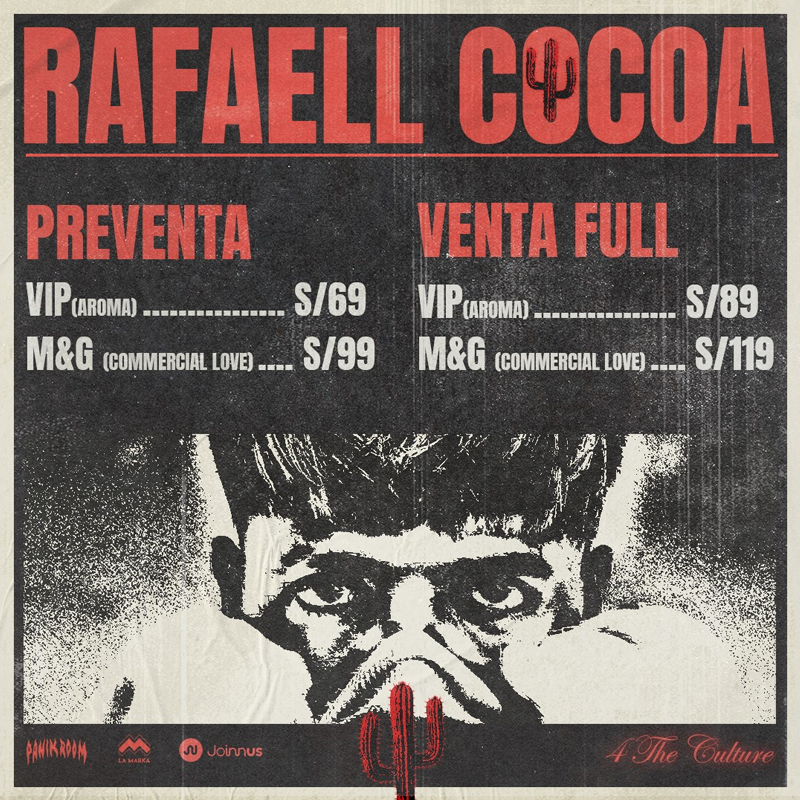 Precios y entradas para el concierto de Rafaell Cocoa.