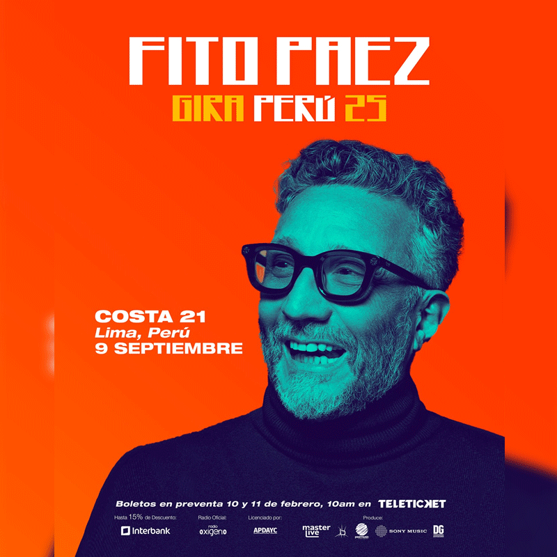 Fito Páez en Lima 2025: Un concierto imperdible para los amantes del rock en español