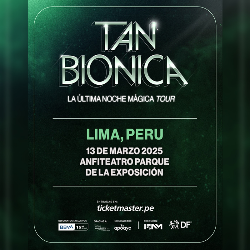 Tan Bionica en Lima 2025: Un Concierto Histórico en el Parque de la Exposición