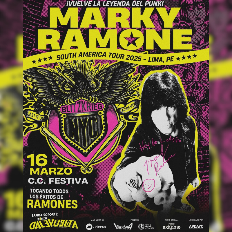 ¡Marky Ramone en Lima! Una noche con el ícono punk