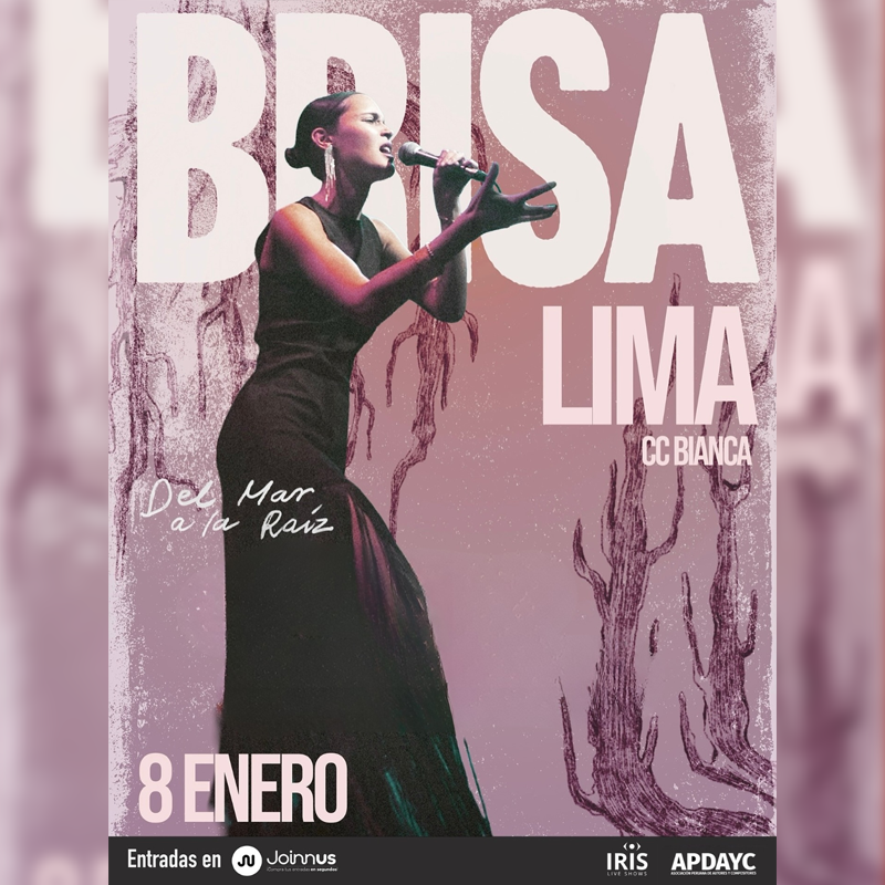 Brisa en Lima 2026 presenta "Del Mar a la Raíz" en el CC Bianchi. Fusión de bolero, jazz y folclore. Entradas y precios del concierto en Lima.