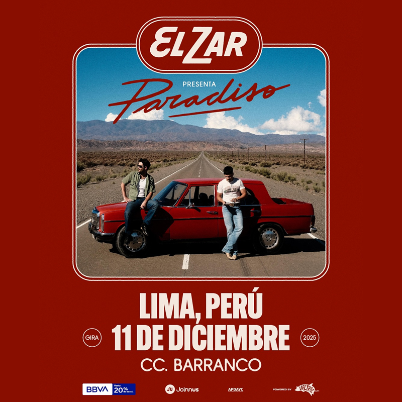 El Zar en Lima 2025 presenta Paradiso en el CC Barranco. Detalles del álbum, entradas y precios para este concierto en Lima.