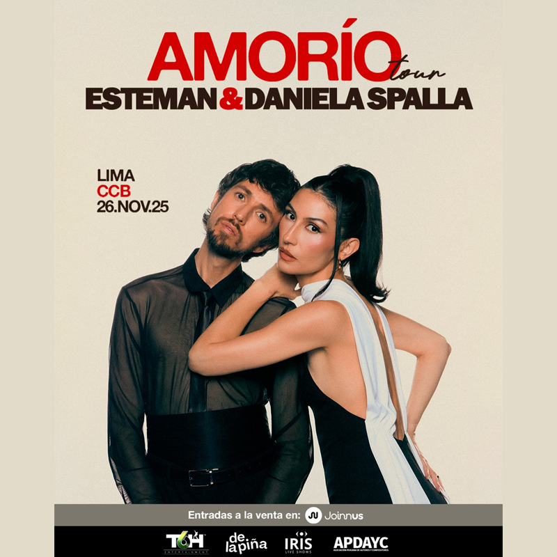 Esteman y Daniela Spalla llegan a Lima con el "AMORÍO Tour" en noviembre de 2025. Fechas, precios y entradas para este gran concierto en Lima en CC Barranco.