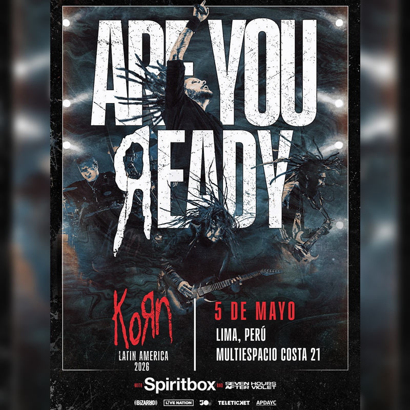 Korn en Lima 2026 regresa con su Latin America Tour. Detalles de precios de entradas y un concierto histórico de numetal en Perú.