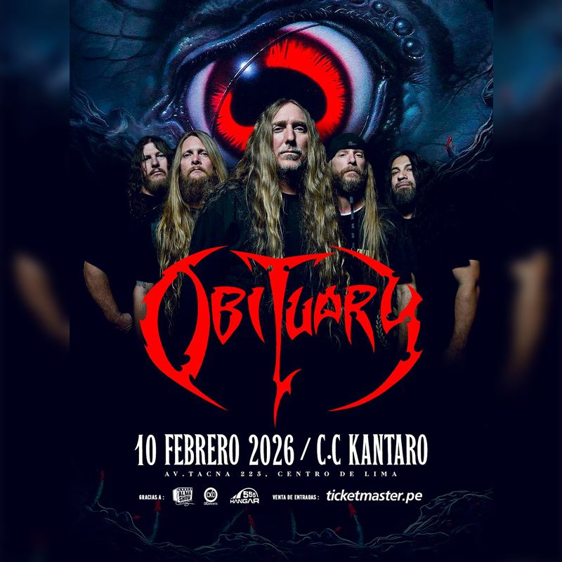 Obituary en Lima 2026 celebra el aniversario de Cause of Death. El death metal regresa al CC Kantaro. Entradas y precios del concierto en Lima.