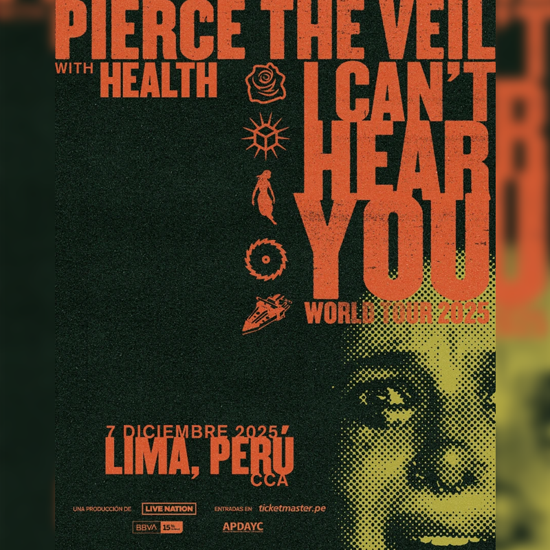Pierce the Veil en Lima 2025 llega con su "I Can't Hear You World Tour" a la Cúpula de Arena 1. Detalles de entradas y precios.