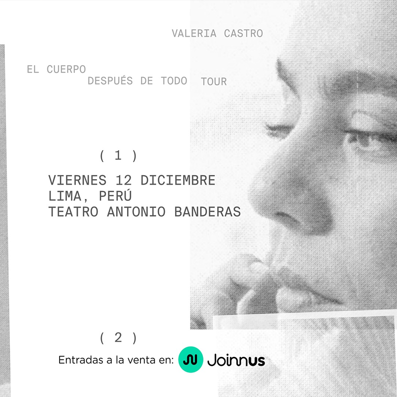 Valeria Castro en Lima 2026, la cantautora nominada al Latin Grammy, presenta su LP debut "El cuerpo después de todo". Entradas y precios.