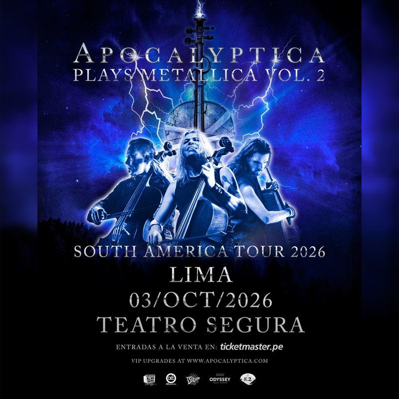 Apocalyptica en Lima 2026: el metal sinfónico llega al Teatro Segura