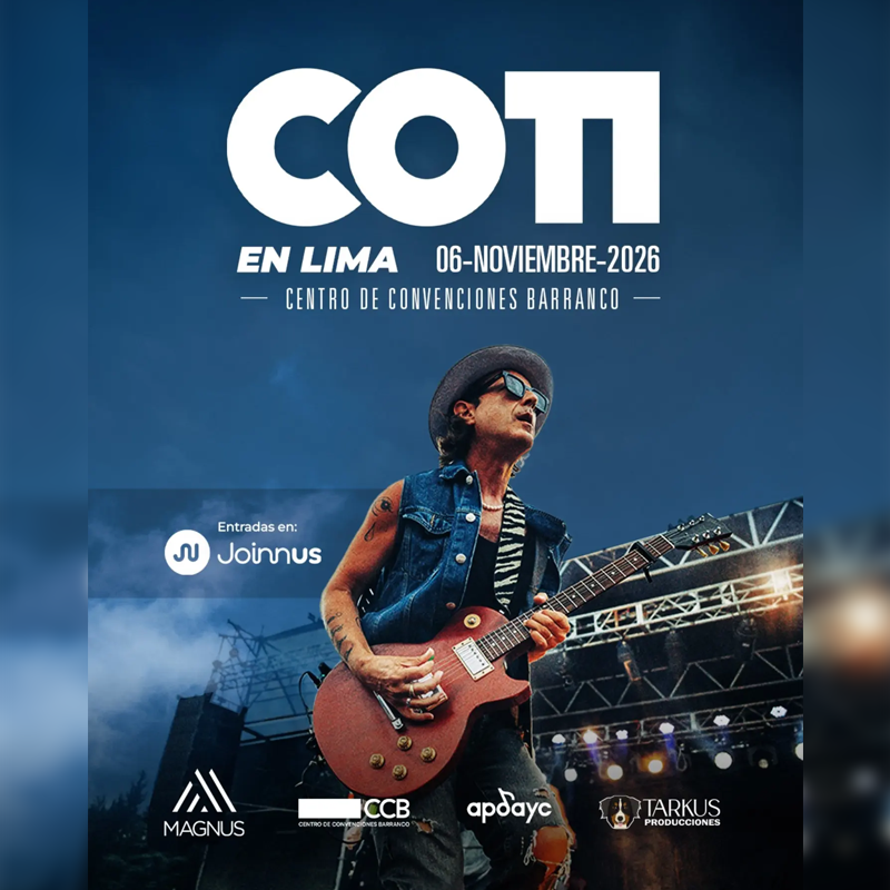 Coti en Lima 2026: Clásicos del pop rock en el CC Barranco