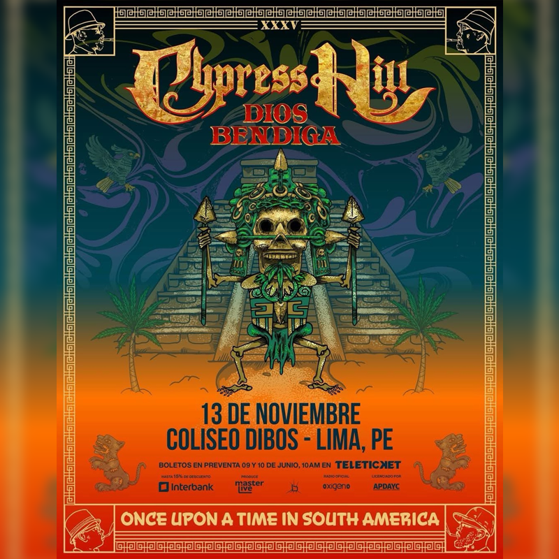 Cypress Hill en Lima 2026: Dios Bendiga Tour