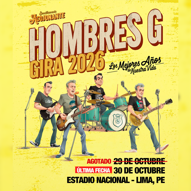 Hombres G en Lima 2026: segunda fecha histórica en el Estadio Nacional