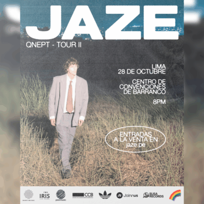 Jaze en Lima 2026: el artista se presenta en el Centro de Convenciones de Barranco. Información de Entradas y Precios en Joinnus.