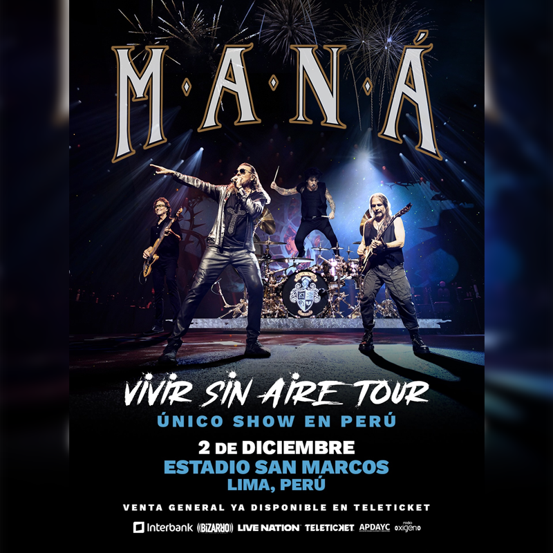 Maná en Lima 2026: Vivir Sin Aire Tour en el Estadio San Marcos