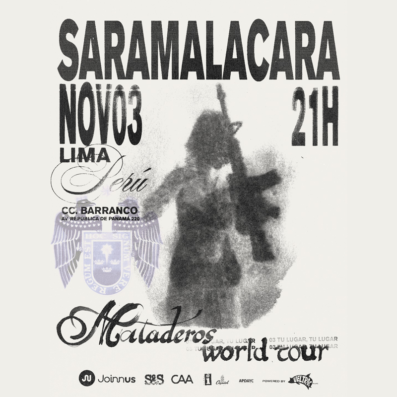 Saramalacara en Lima 2026: Mataderos World Tour en CC Barranco