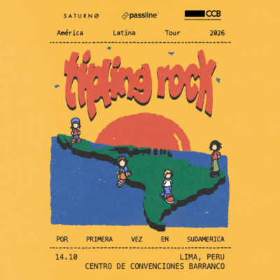 Tipling Rock en Lima 2026 se presenta este 14 de octubre en el CCB con su gira latinoamericana. Entradas y precios en Passline.