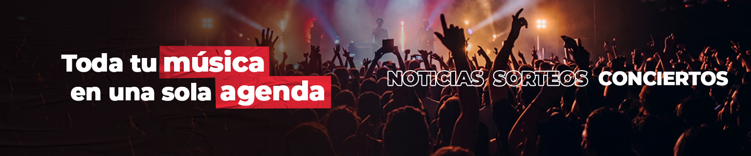 Banner intermedio para acceder a la agenda completa de conciertos en Lima 2026 y eventos en vivo en Perú, con siluetas de público en concierto de rock.