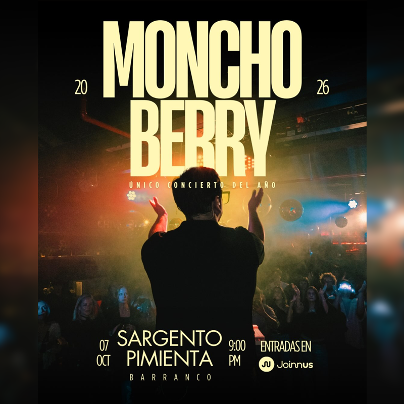 Moncho Berry en concierto 2026: el único show del año